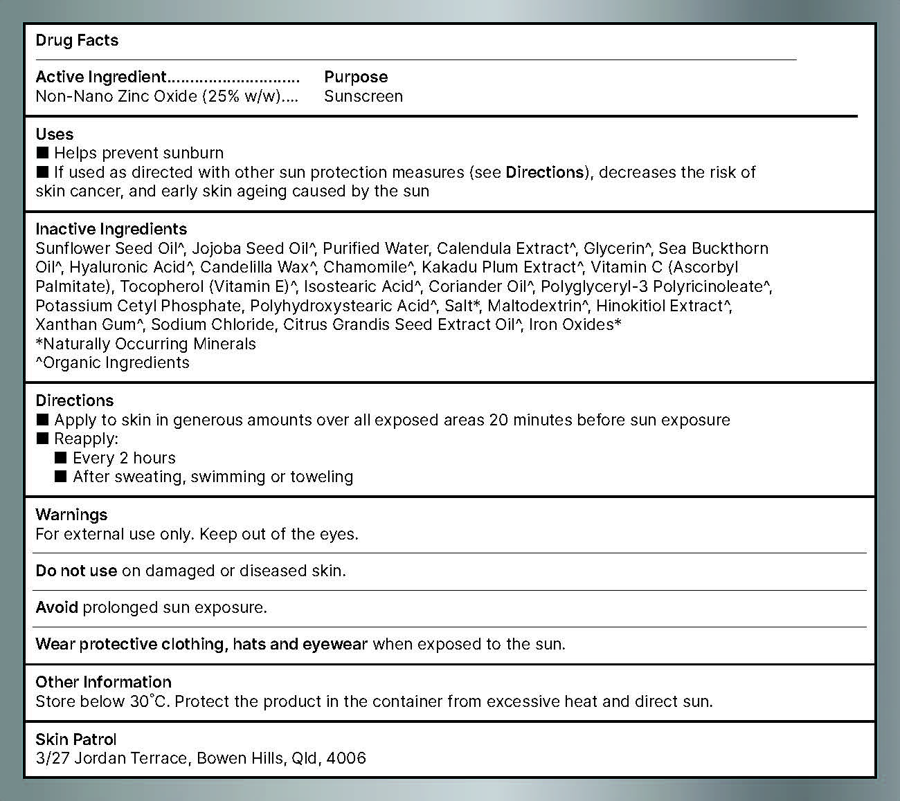 Skin Patrol Organic Zinc 2kg 3